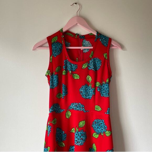 Vintage Red And Blue Floral Dress Set - Picture 5 of 10